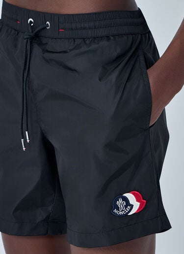Moncler Elasticated Swim Shorts Black mon0164016