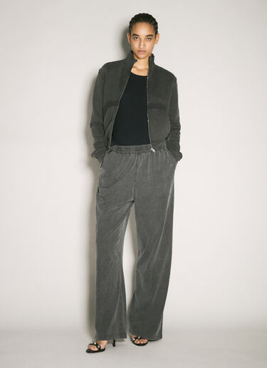 Alexander Wang High Rise Relaxed Track Pants Grey awg0258005