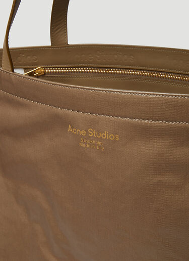 Acne Studios Coated Logo Shopper Bag Brown acn0150048