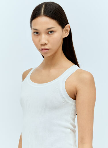 Max Mara Ribbed Tank Top White max0256004