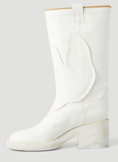 MM6 Maison Margiela 웨스턴 부츠 화이트 mmm0245037