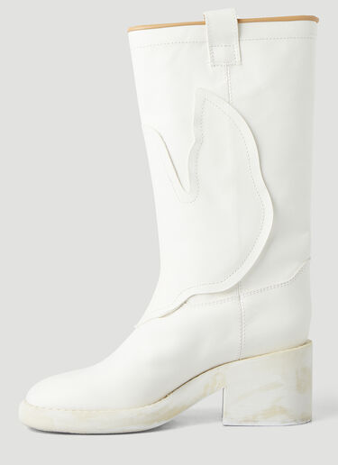 MM6 Maison Margiela Western Boots  White mmm0245037
