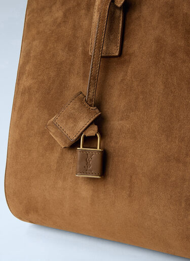 Saint Laurent Sac De Jour Suede Handbag Brown sla0263094