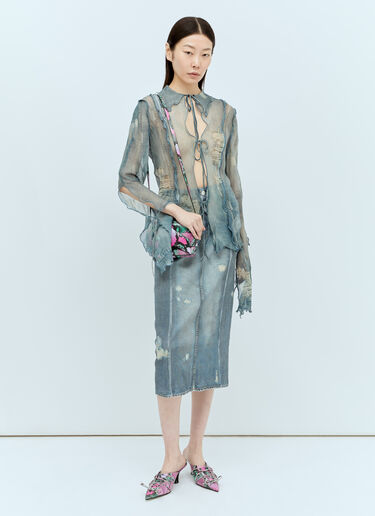 Acne Studios 牛仔图案错视画罩衫 蓝色 acn0256019