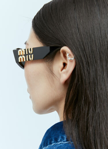 Oval Sunglasses Miu Miu Oval Sunglasses Black lmu0255004