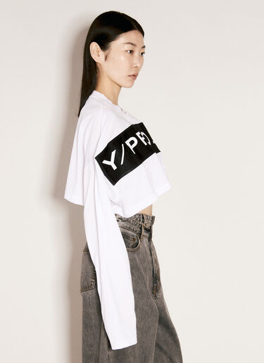 Y/Project Scrunched Logo Print T-Shirt White ypr0255002