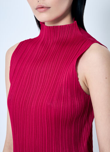 Pleats Please Issey Miyake High-Neck Top Red plp0259020