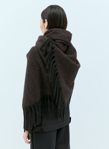 Issey Miyake Alpaca Fringe Scarf Brown ism0255013