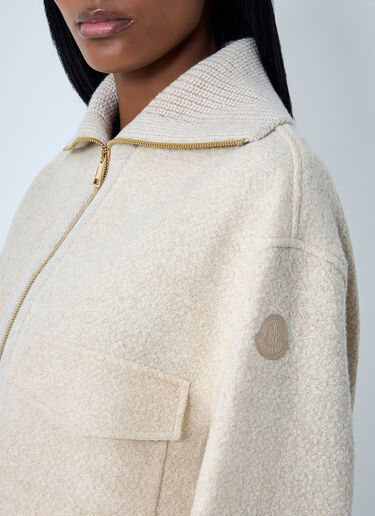 Wool-Blend Bouclé Shirt Jacket Moncler Wool-Blend Bouclé Shirt Jacket Beige mon0262034