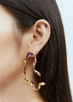 Saint Laurent Curly Earrings Gold sla0254072