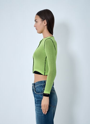 Fishnet Cardigan Chopova Lowena Fishnet Cardigan Yellow cho0262007