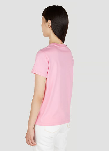 Moncler 徽标刺绣 T 恤 粉色 mon0252033