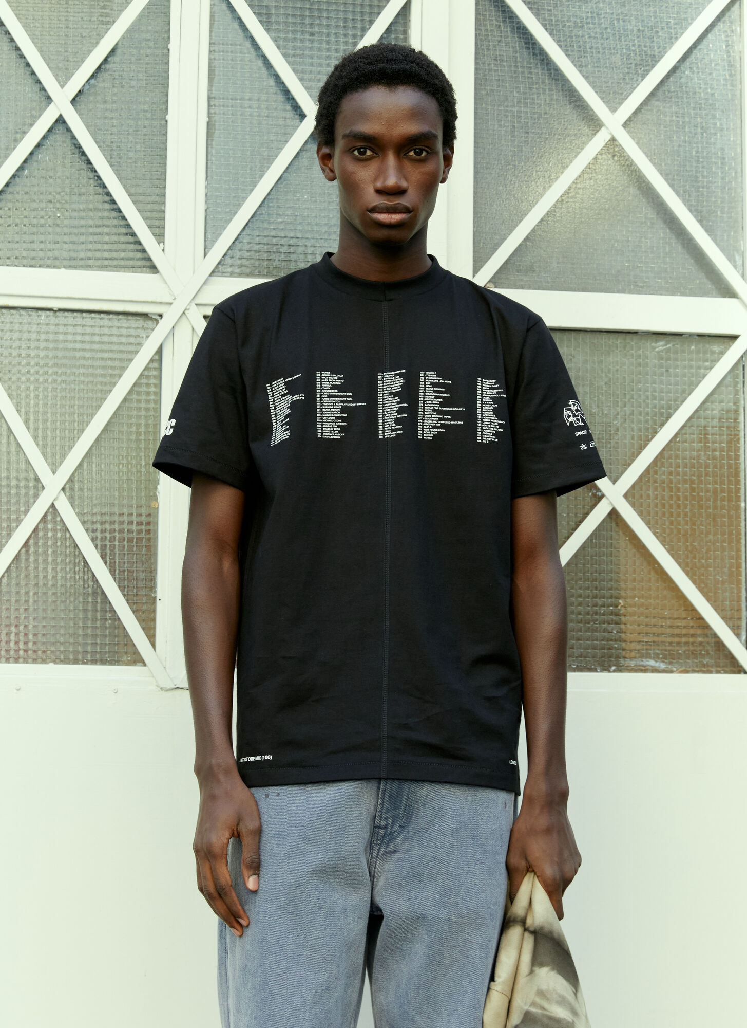 Shop Space Available X Ln-cc Store Mix T-shirt In Black