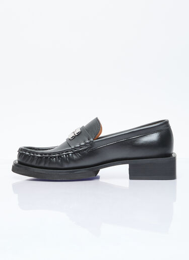 GANNI Butterfly Logo Loafers Black gan0255091