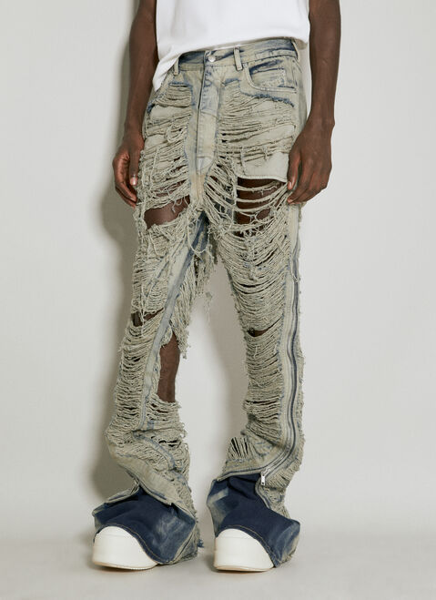 Moncler x Rick Owens Bolan Distressed Jeans Black mcs0355006
