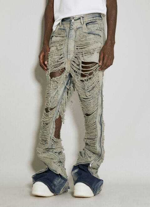Gucci Bolan Distressed Jeans Blue guc0155013