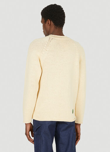 Logo Embroidered Sweater Sky High Farm Logo Embroidered Sweater Cream skh0348017