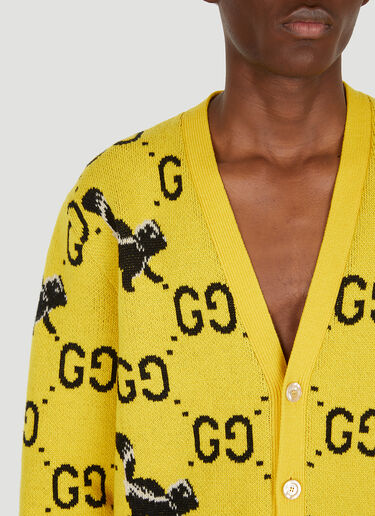 Gucci GG Skunk Cardigan Yellow guc0151061