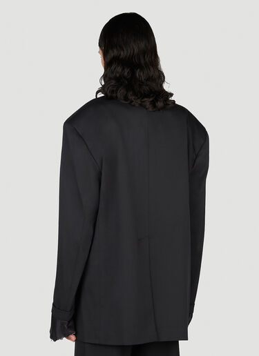 MM6 Maison Margiela Satin Trim Oversized Blazer Black mmm0153004