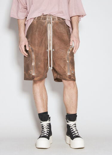 Rick Owens DRKSHDW Bauhaus Bermuda Shorts Brown drk0156005