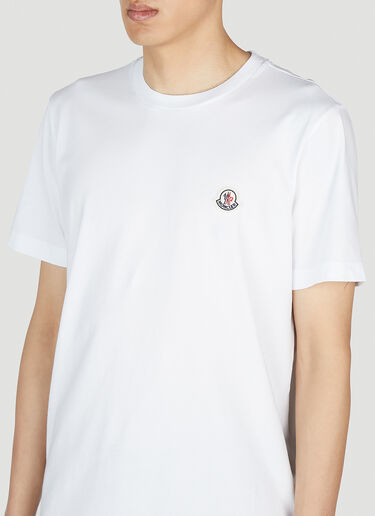 Moncler 로고 패치 티셔츠 화이트 mon0151019