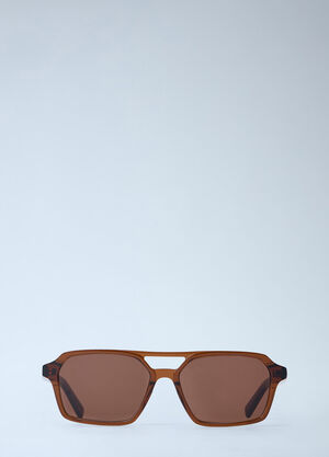 Retrosuperfuture x MM6 Geometric Frame Sunglasses Brown rmm0364005