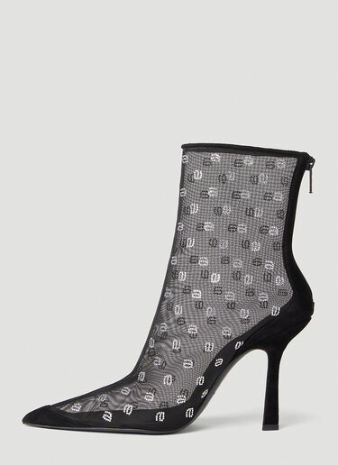 Alexander Wang Delphine Crystal Boots Black awg0252019