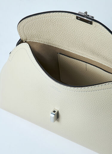 TOTEME T-Lock Leather Clutch White tot0259020