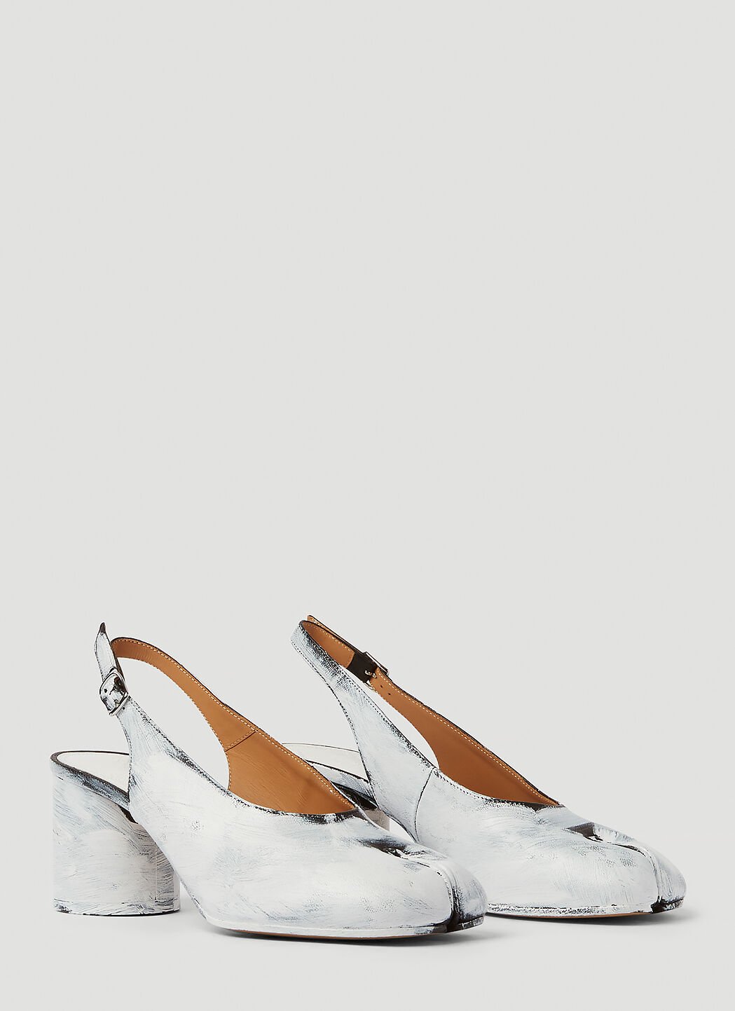 Maison Margiela Tabi Slingback Shoes in White LN CC