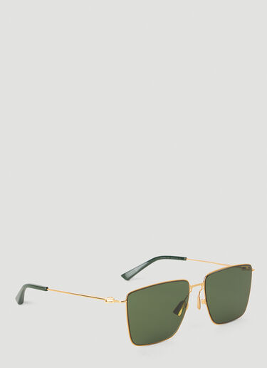 Classic Metal Square Sunglasses Bottega Veneta Classic Metal Square Sunglasses Gold bos0353004