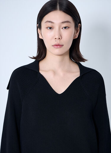 Bottega Veneta Ribbed Cotton Sweater Black bov0260004