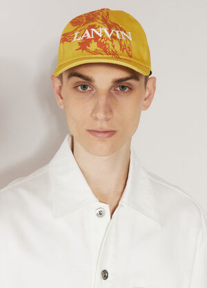 Lanvin x Future Logo Embroidery Baseball Cap Yellow lvf0157007