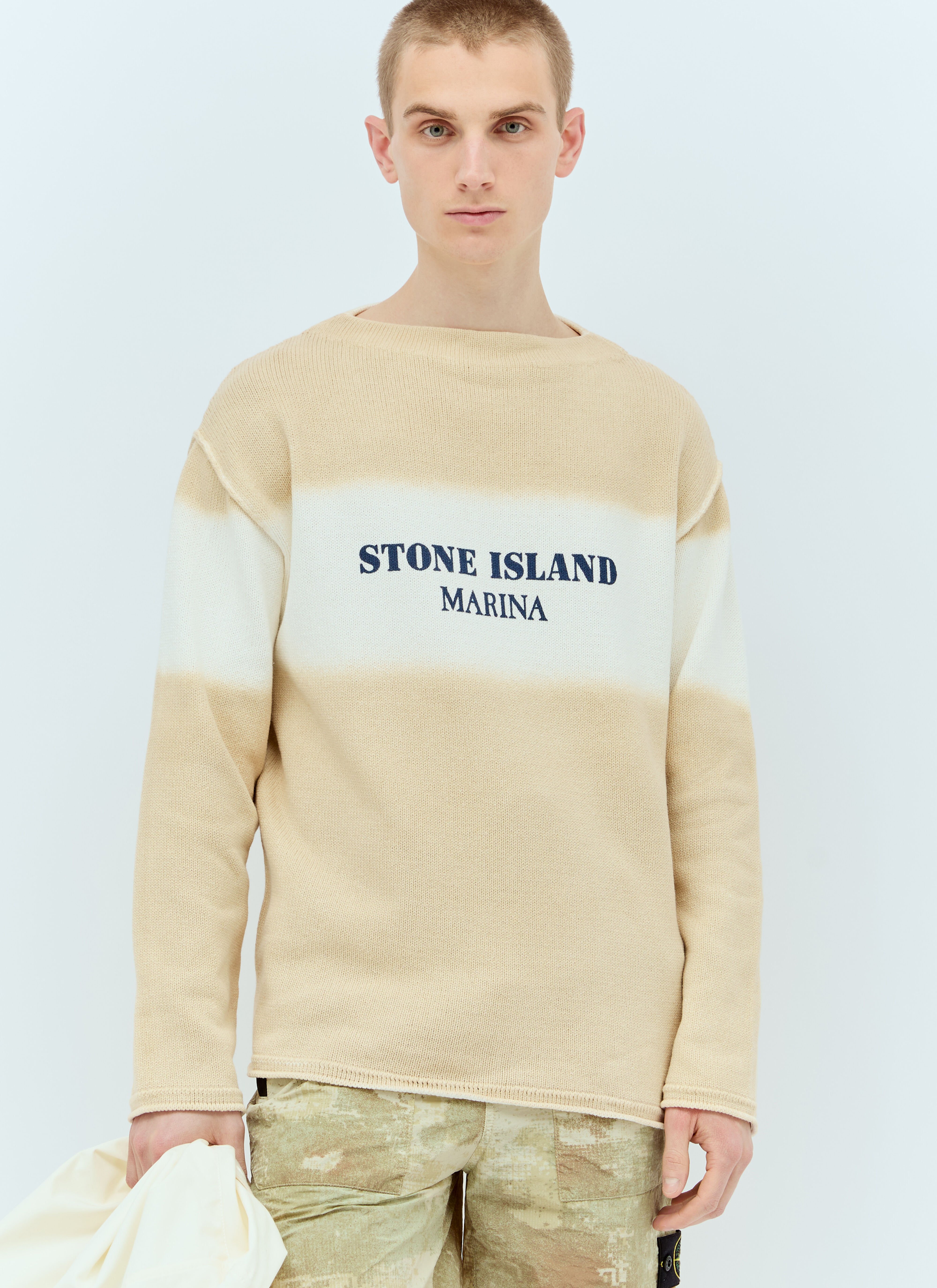 Stone Island Marina 渐变针织衫 灰色 sto0156026