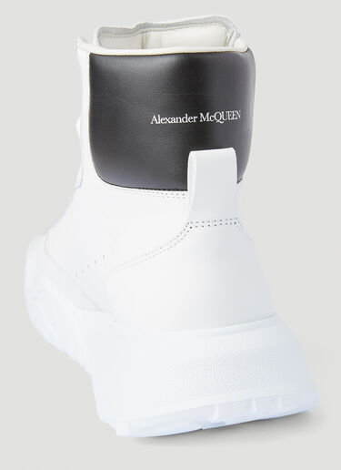 Alexander McQueen Court High-Top Leather Sneakers White amq0245083