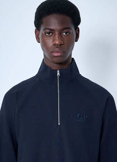 C.P. Company Diagonal Raised Fleece Sweatshirt Blue pco0159012