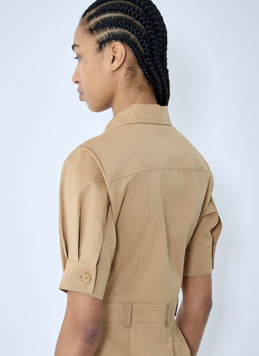 Max Mara Cotton Tailored Jumpsuit Beige max0260006