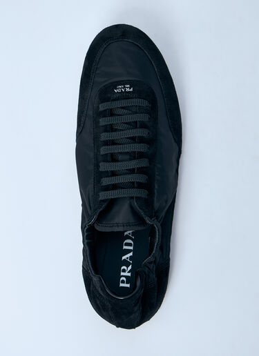 Prada Collapse Re-Nylon And Suede Sneakers Black pra0161012