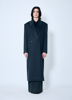 The Row Harris Cashmere Coat Black row0259011