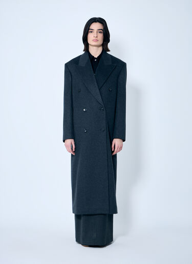 The Row Harris Cashmere Coat Grey row0259004