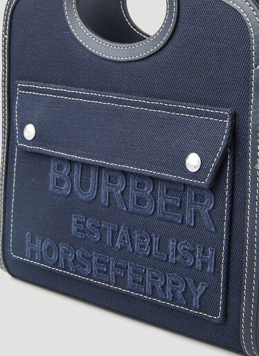 Burberry ポケット ミディアムトートバッグ ブルー bur0248094
