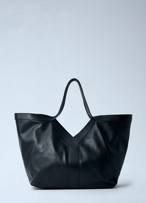 Saint Laurent Large Y-Shaped Leather Tote Bag Black sla0262048