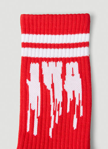 JW Anderson Slime Logo Socks Red jwa0149013