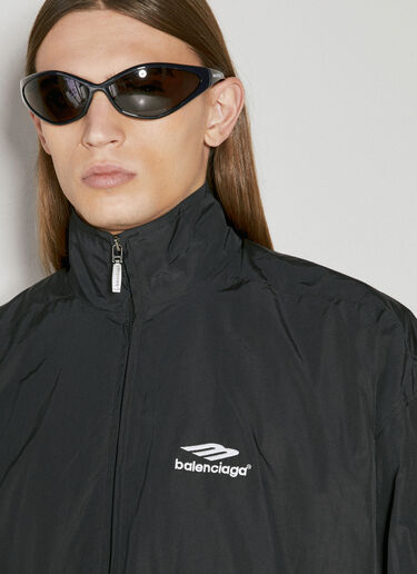 Balenciaga Patched Tracksuit Jacket Black bal0154004