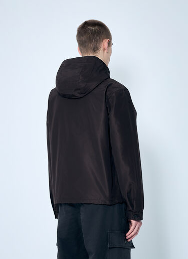 Prada Silk Hooded Jacket Brown pra0159035