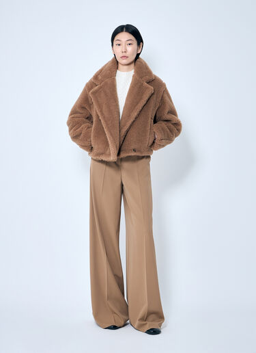 Max Mara Cropped Teddy Bear Icon Coat Camel max0259017