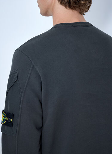 Stone Island 슬리브 포켓이 있는 크루넥 스웨트셔츠 회색 sto0165042