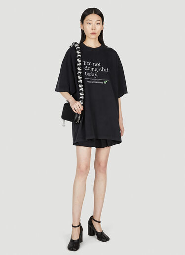 VETEMENTS Logo School Girl Skirt Black vet0251020