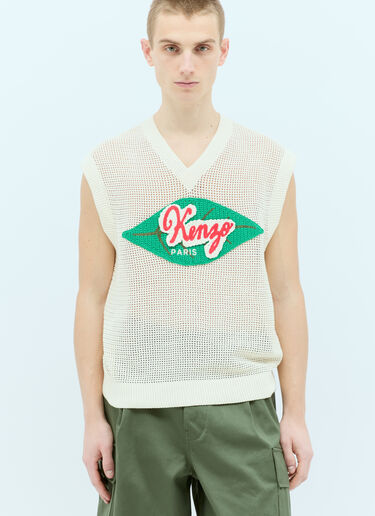 Kenzo Fruit Stickers Knit Vest White knz0156011