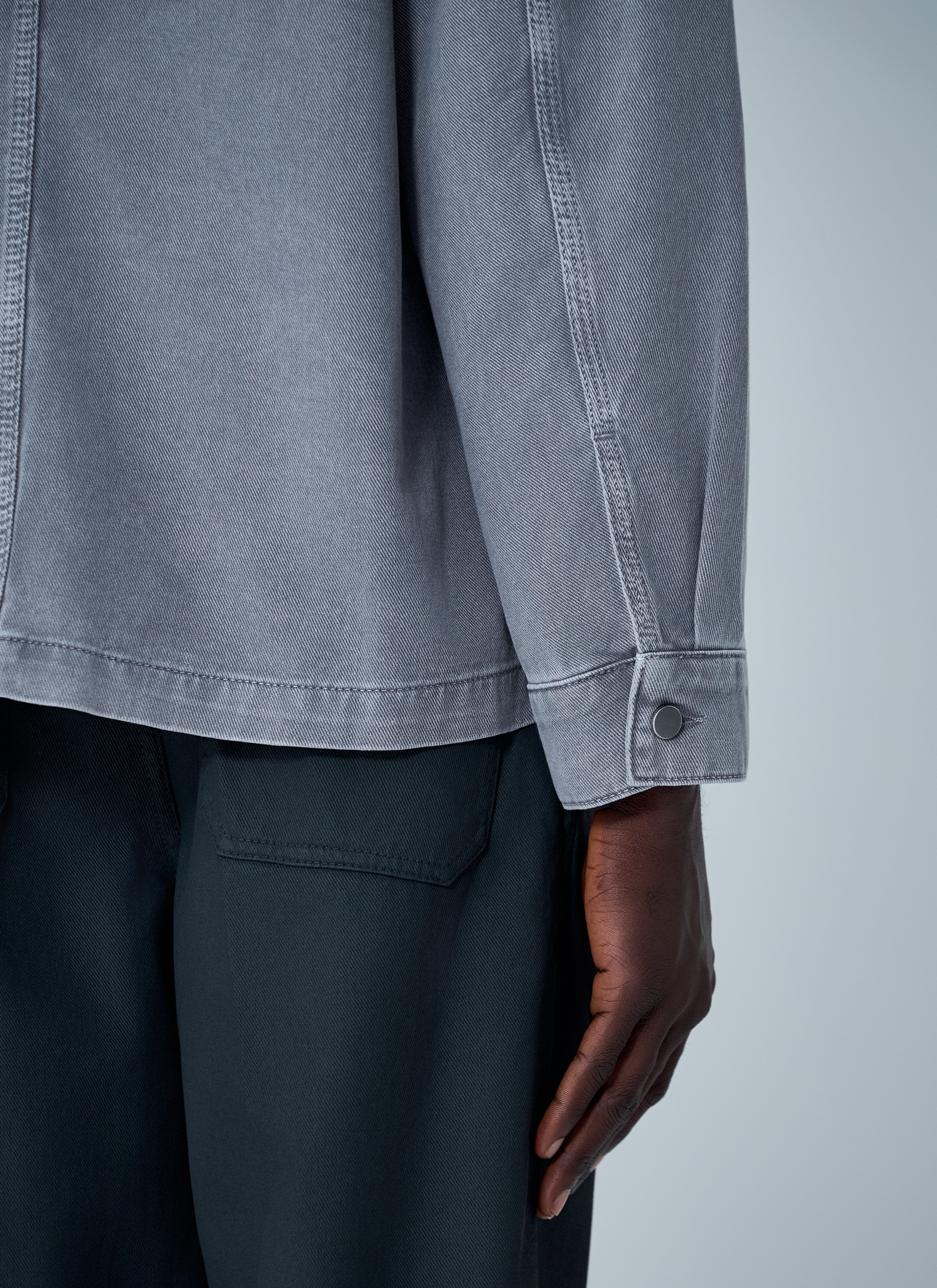 Lemaire Men's' Workwear Overshirt in Grey | LN-CC®