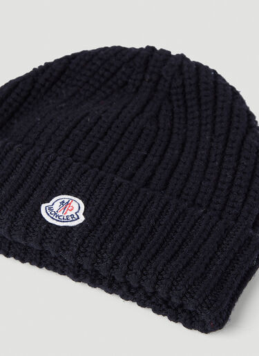 Moncler Wool Beanie Hat Black mon0254035